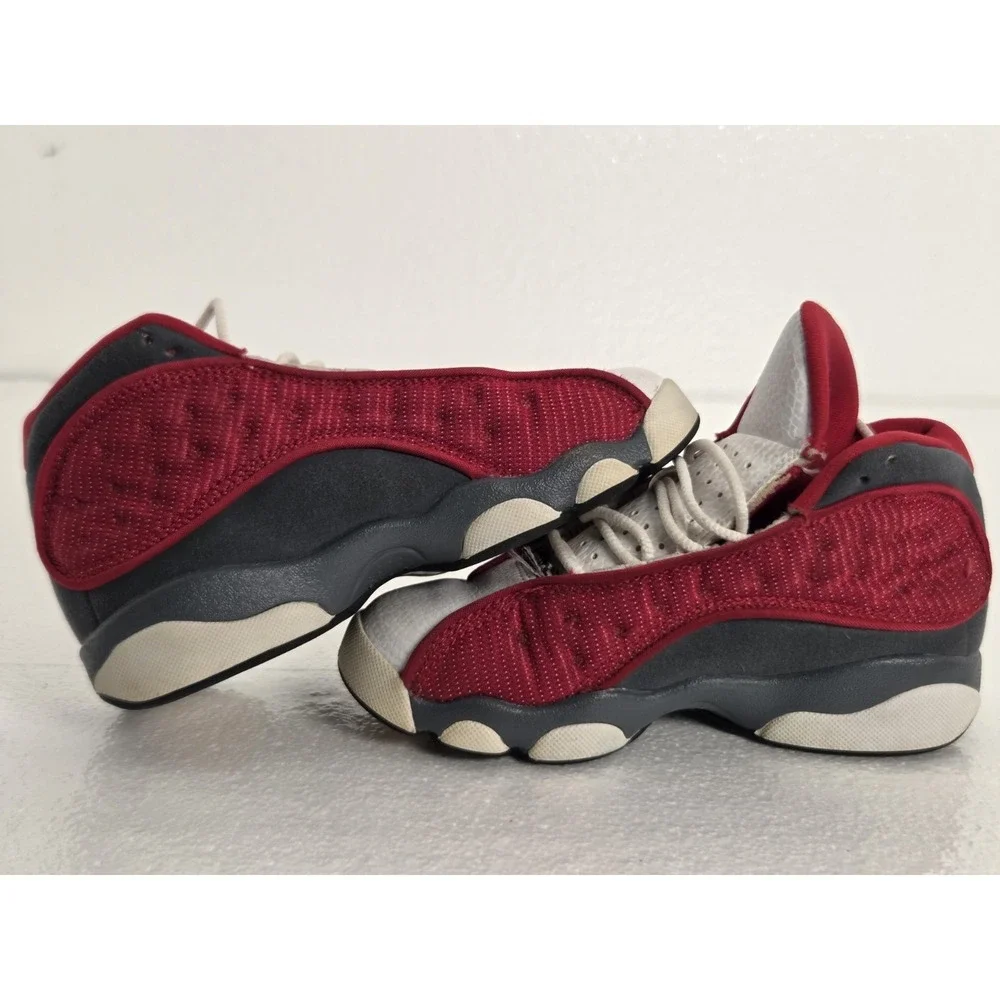 Nike Air Jordan 13 Retro PS Sneakers Gym Red Flint Grey 414575-600 Kids Sz 13C